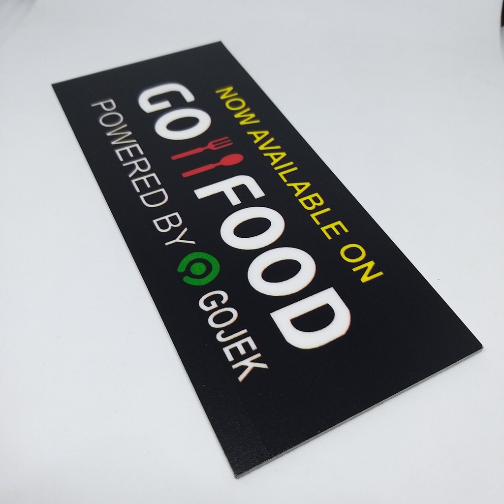 

Sign GoFood 16x7 Sign Board Akrilik UV Print