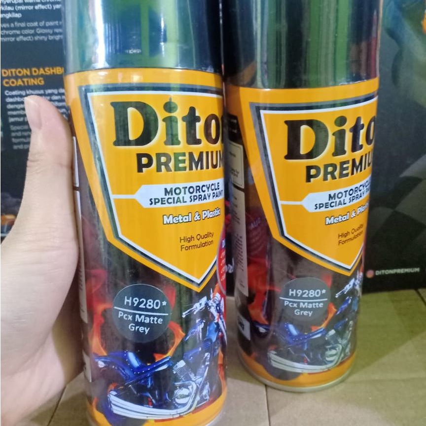 DITON Premium Pilok Pilox Warna Doff / Dop / Matte / Tidak Mengkilap ( Merah Doff Hitam Doff Coklat Doff Hijau Doff Biru Doff Clear Doff Hunter Green Stylist Red dll ) 400cc/400ml