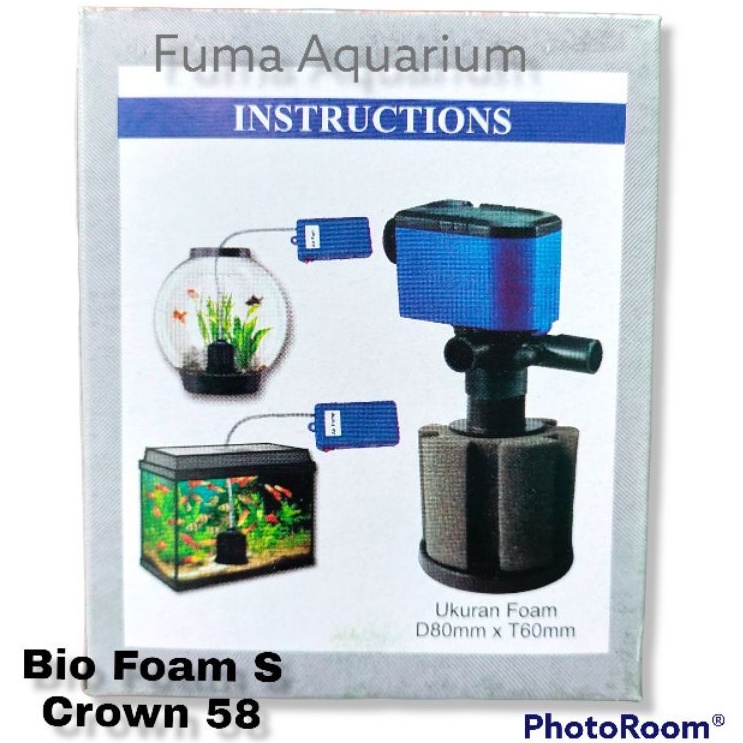 Biosponge BioFoam Size S. Filter Penyaring Kotoran Aquarium CROWN 58