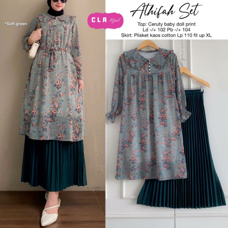 SETELAN WANITA ATHIFAH SET ATAS BAWAH BY CLA HIJAB