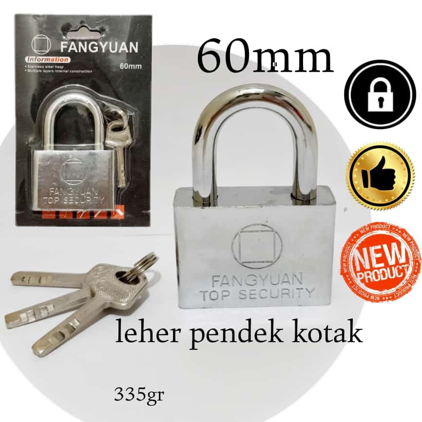 GEMBOK 60MM LEHER PENDEK MURAH