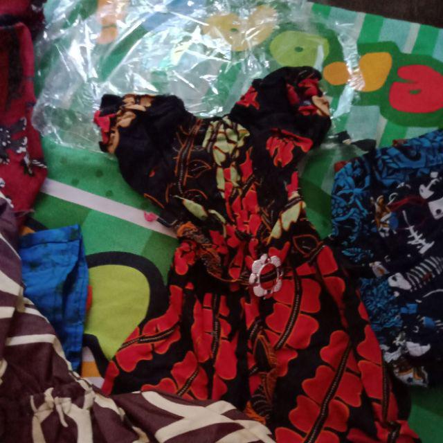 Dress Batik Gesper Anak Cewek,atasan Anak Perempuan Motif Batik,grosir Batik Murah