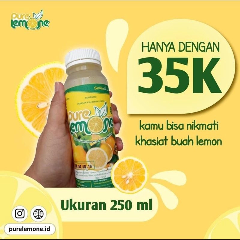 

Pure Lemone 250ml / Perasan Buah Lemon / Tanpa Bahan Pengawet