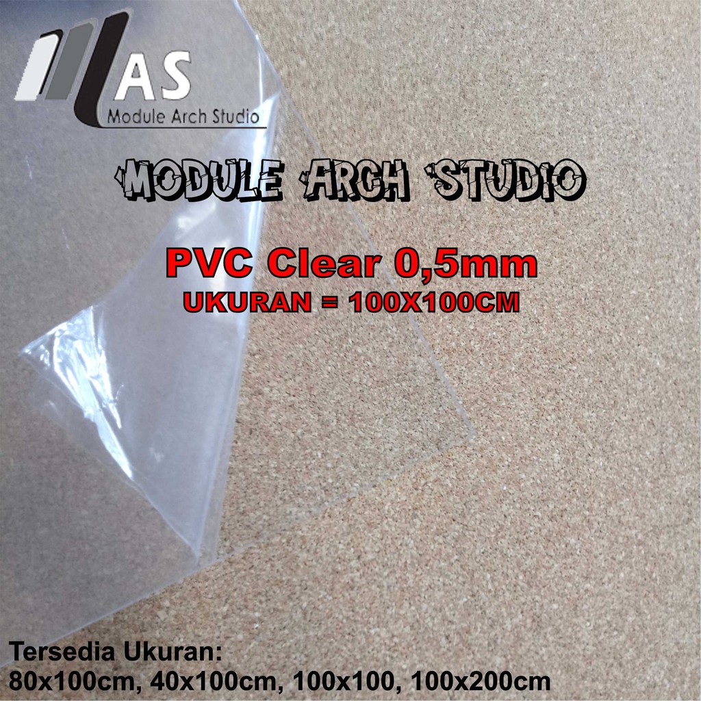 PVC Sheet Clear 0,5mm 100x100cm - Maket Kaca - PVC Clear