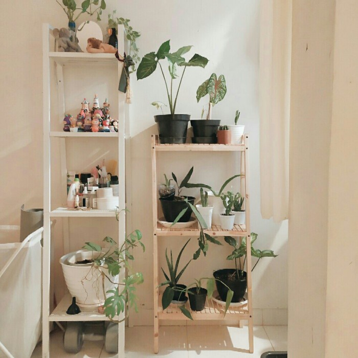 Rak Tanaman - Rak Tanaman 3 Susun Kayu Rak Multifungsi Standing Pot