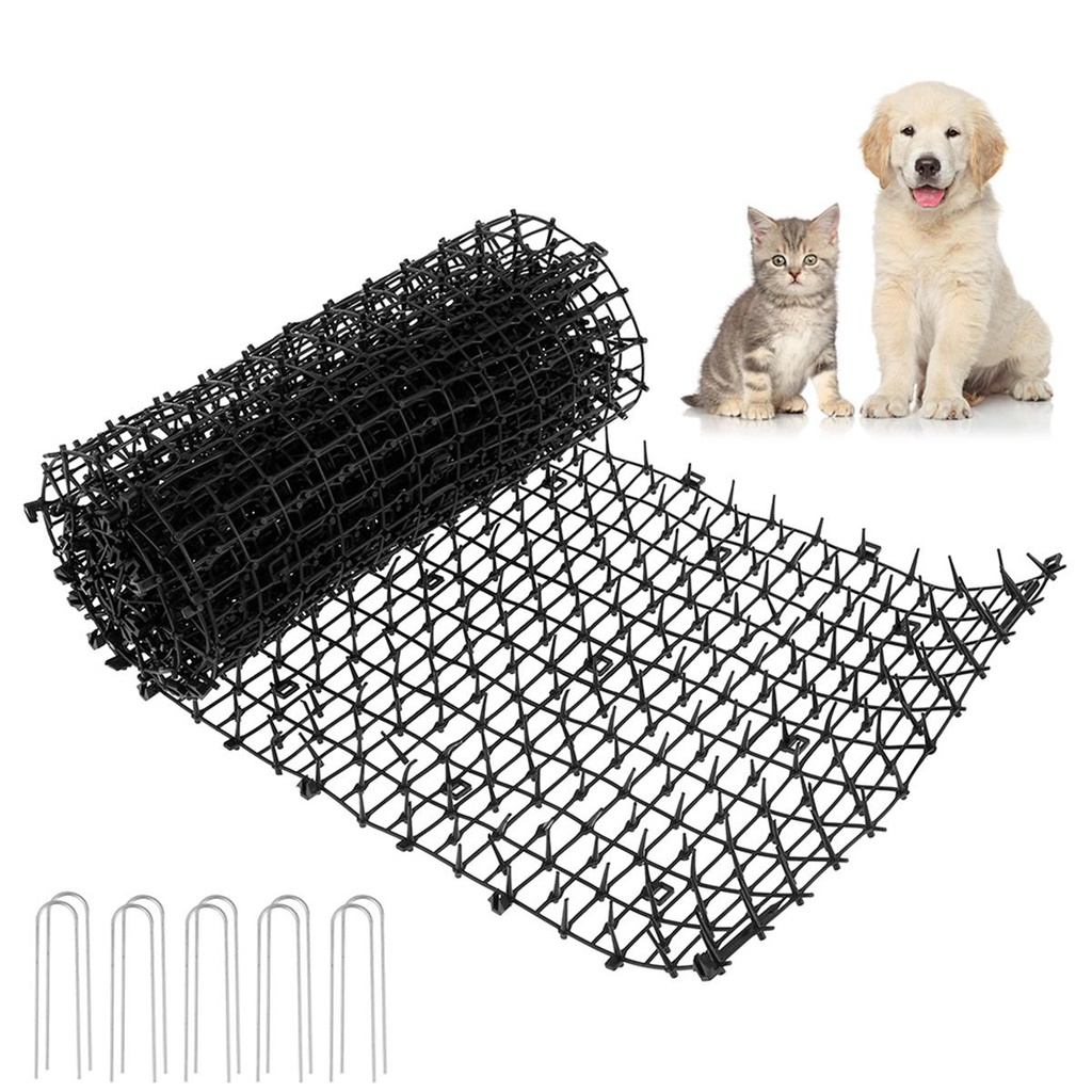 [Elegan] Strip Tusuk 10Pcs Pagar Berhenti Gali Pengusir Kucing Anti Kucing Anjing Spike Pad