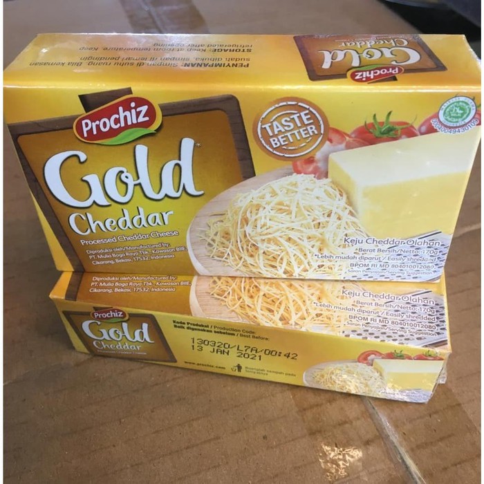 

Keju Cheddar Prochiz Gold 170Gram