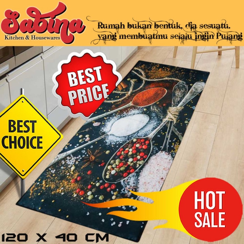 Keset Panjang Karpet Dekorasi Dapur Rumah Anti Slip Kitchen Rug 12040