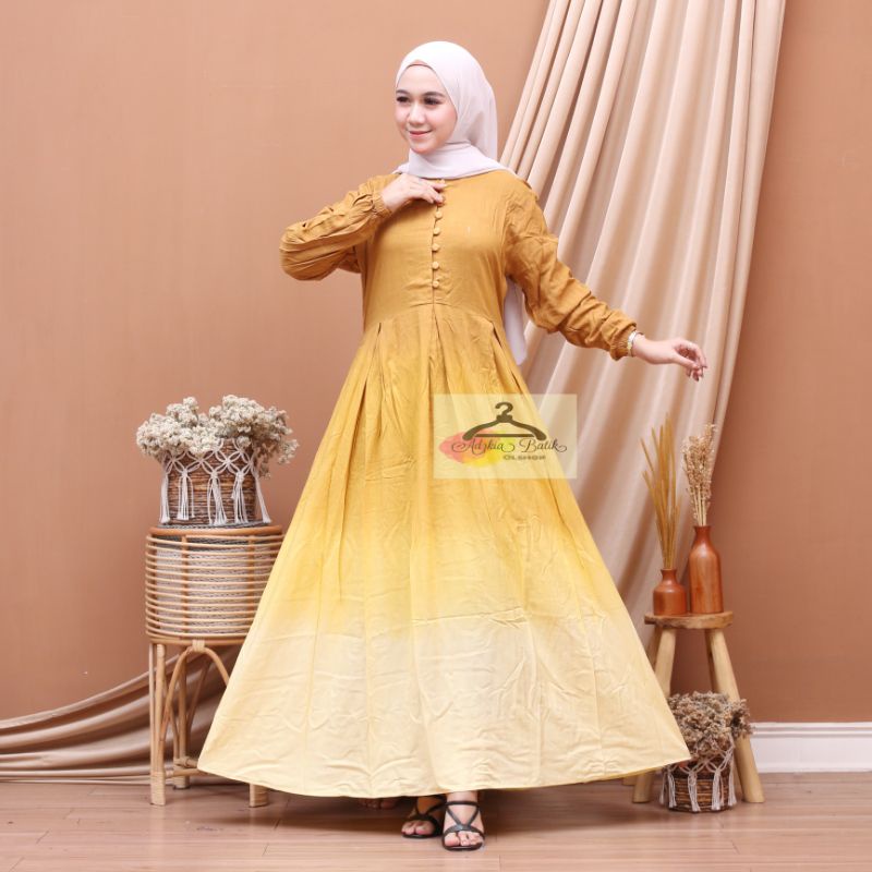Gamis Twill Candimekar Gradasi BEST SELLER Bisa COD-4