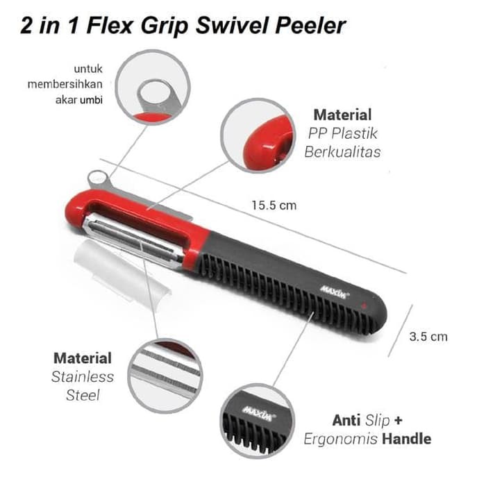 PENGUPAS PEELER SWIVEL PEELER 2in1 MAXIM