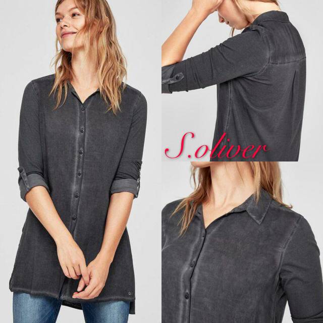 S oliver washed tunik shirt grey/Sisa Export Original
