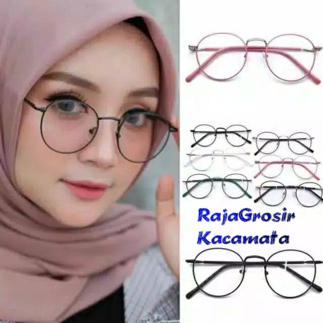 COD - kacamata murah wanita korea retro lilo 9765 / paket kacamata minus / lensa anti radiasi uv hp