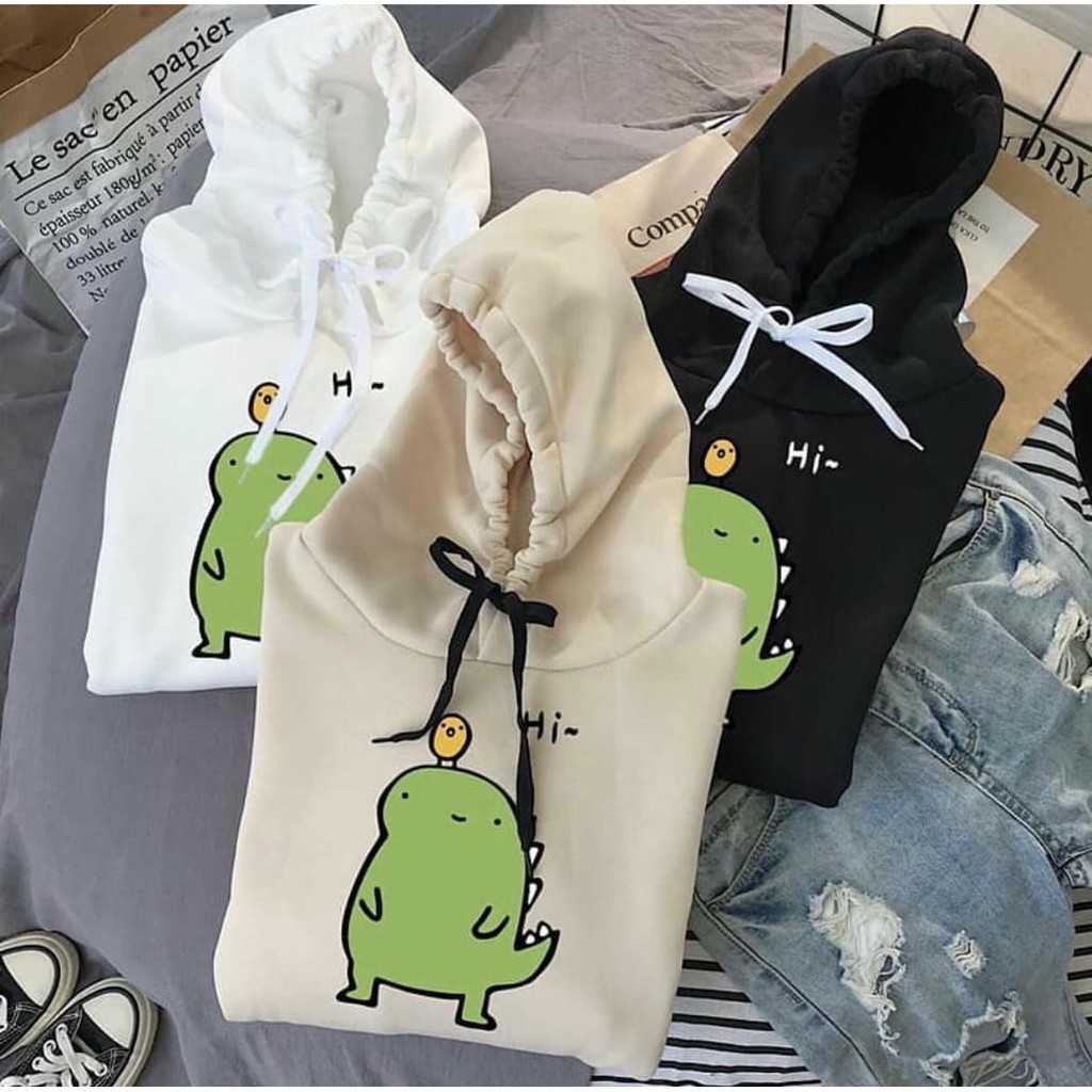 HOODIE WANITA . LITTLE DINO HOODIE . SWEATER WANITA MURAH ...