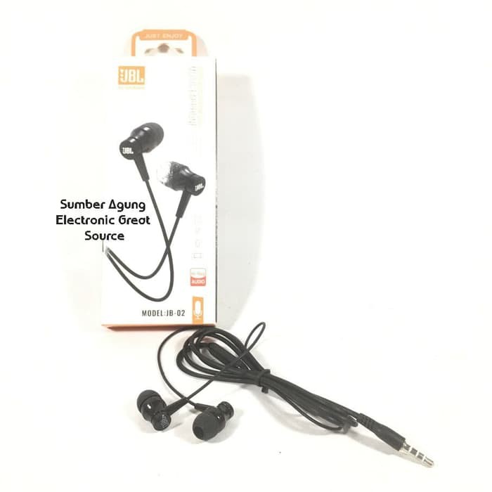 Earphone JB02 Headphone Berkualitas Suara Jernih Bisa Terima Telep