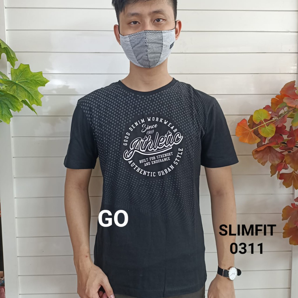 gof MAXMILLIAN KAOS B (Slimfit) Pakaian Pria Atasan Kaos Oblong Santai Original Lengan Pendek