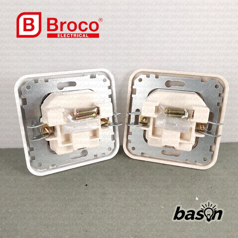 BROCO Gracio BSI AC Socket SET OB | Colokan AC | Putih atau Cream