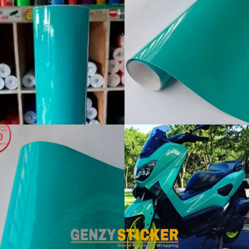 stiker skotlet hijau tosca glossy sticker scotlite toska scotlet kilat