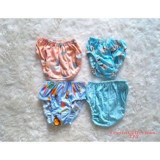 12 Pcs Celana Dalam Anak  Dasar Warna Motif Lucu Bahan  