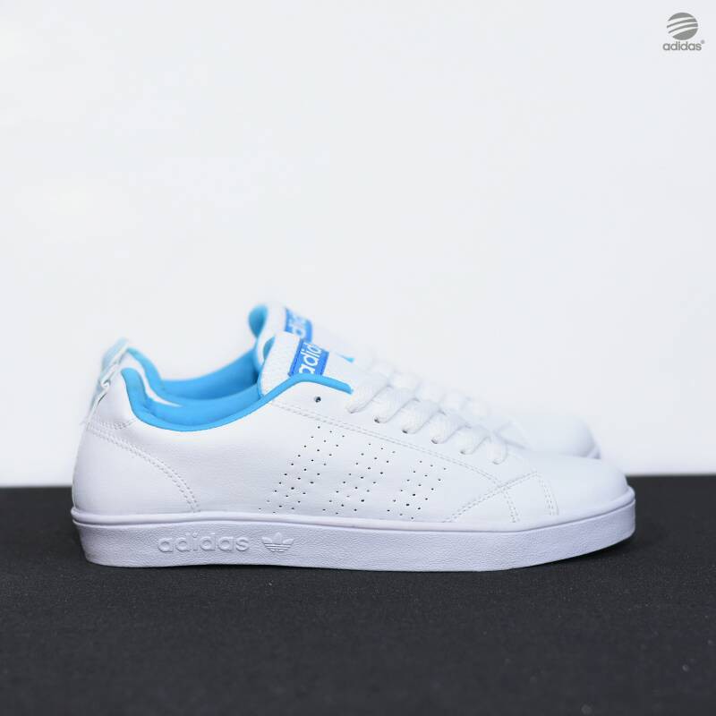 Sepatu Adidas Neo Advantec Full White Blue Sneakers Olahrag Wanita Murah