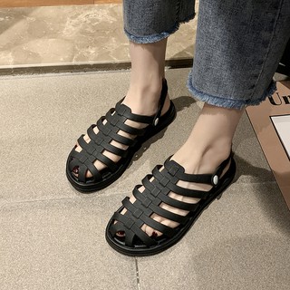 Sepatu Sandal  Flat Jelly  Open Toe strap Ankle Ala Roma 