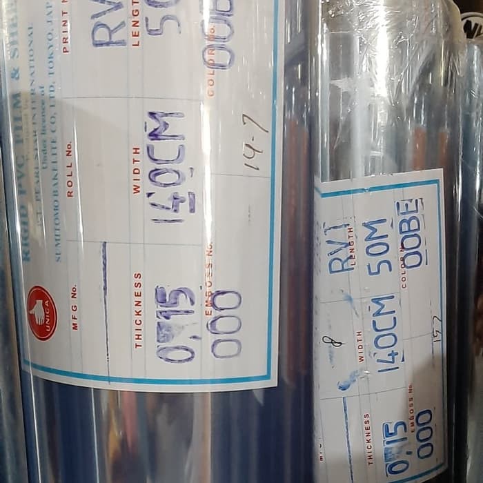 Mika Plastik Kaku Meteran, Tebal 0.15mm, @ 1 m x 140 cm