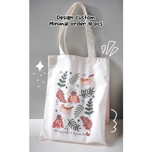 Totebag belacu custom fullcolor print (Minimal order 10 pcs)