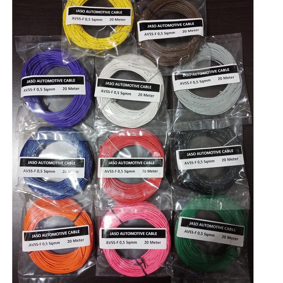 Hot - Automotive Cable Kabel Otomotif AVSS 0.5 Sqmm 20M AVSS 0.5mm AVSS 0,5 AVSS 0,5mm AV 0.5mm AV 0