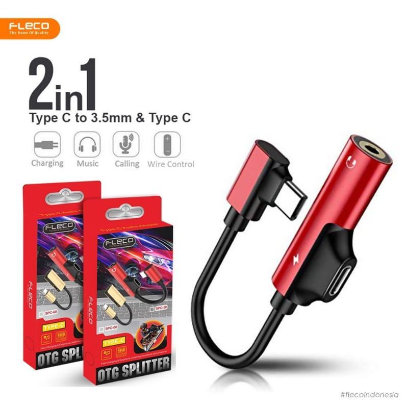 [RO88] 2in1 USB Type-C ke 3.5mm Aux Port Kabel Earphone Panggilan Musik Pengisian