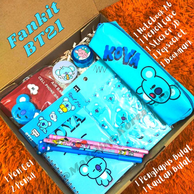 TERMURAH Paket Alat Tulis BT21 Gift Box BT21 / Hampers BT21 / Hampers Ulang Tahun Sidang Wisuda / Al