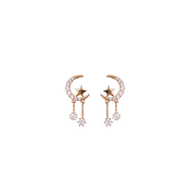 Anting（E292） Gantung Bahan Alloy Model Geometri dengan Rumbai untuk Wanita