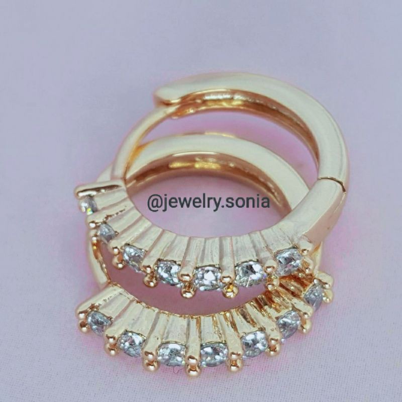 anting xuping lapis emas