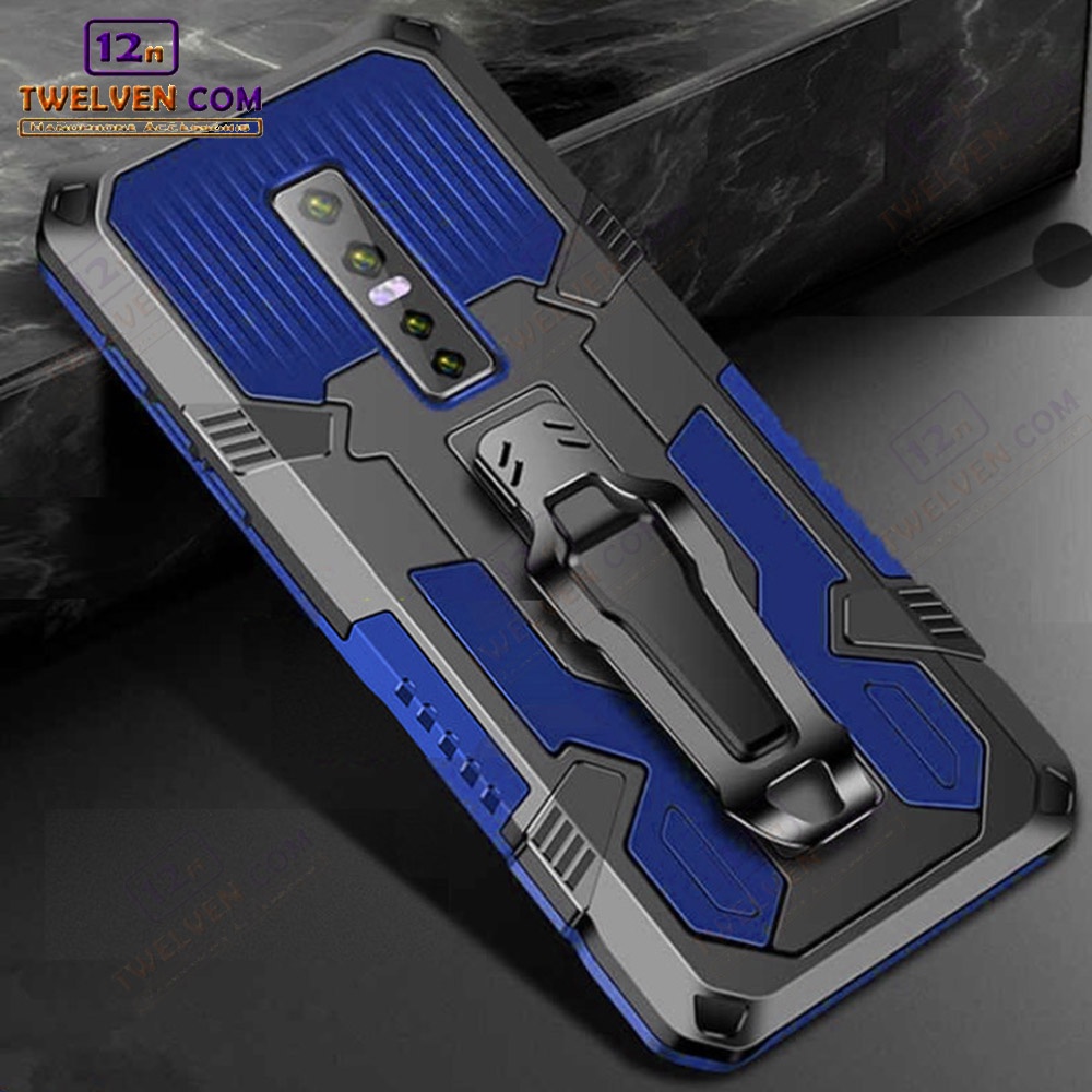 Case Shockproof Vivo V17 Pro Armor Hardcase Stand Clip