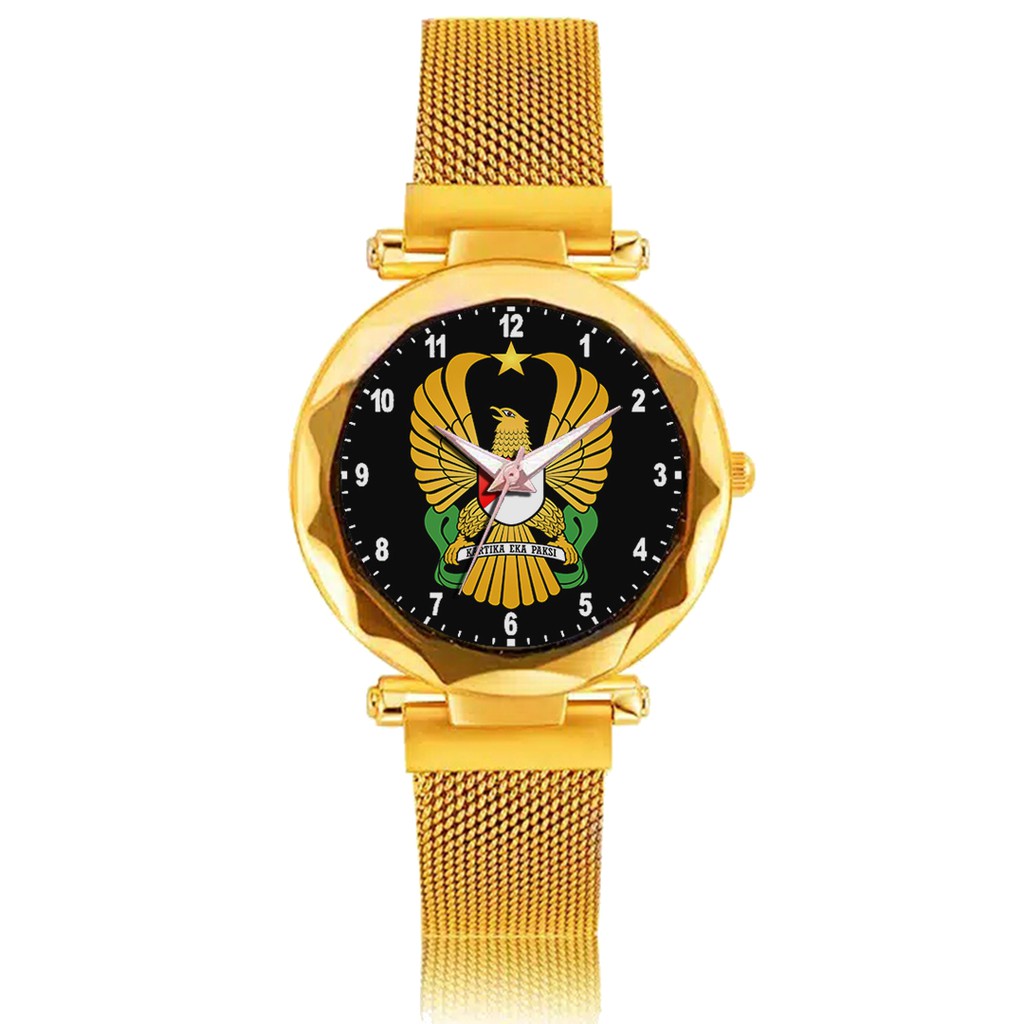 Jam Tangan Wanita Custom - TNI AD MOTIF 2 Free Box &amp; Batre Cadangan