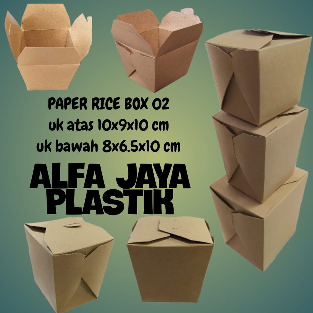 

Paper RICE BOX kraft 02 + laminasi / 25pcs