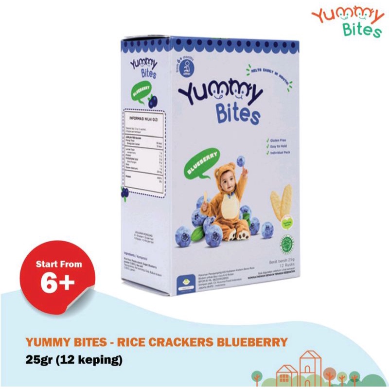 Yummy Bites Rice baby Crackers 25gr 6M+ /Crackers bayi