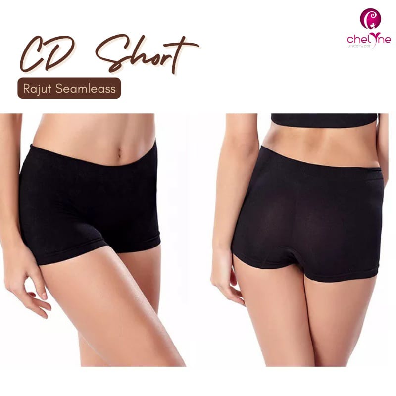 CD Short Chelyne Wanita W004 Bahan Rajut Seamless