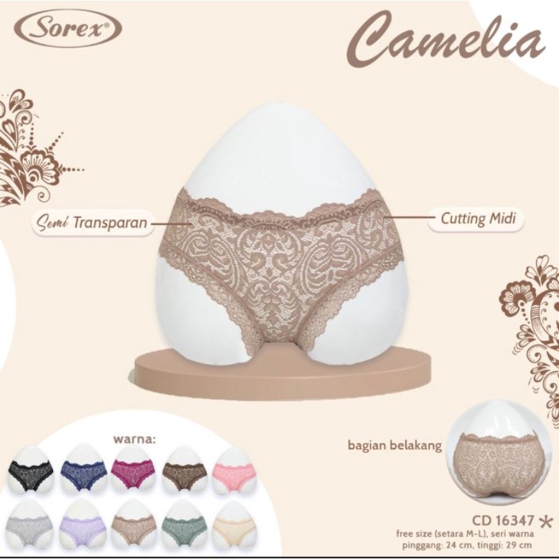 Celana dalam renda sexy Sorex 16347 Camelia