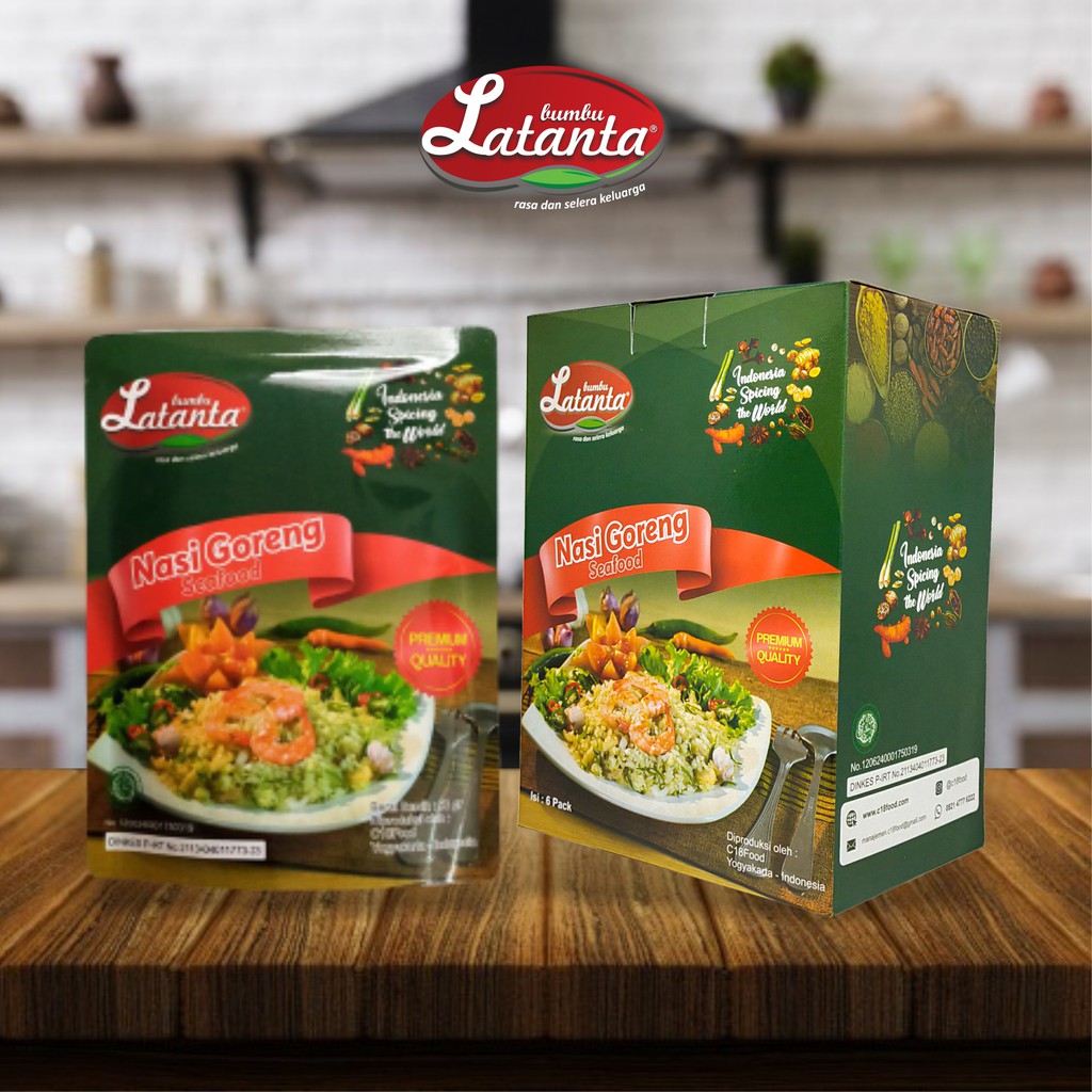 

Bumbu Nasi Goreng Seafood 1 BOX isi 6 Pack (NON MSG)