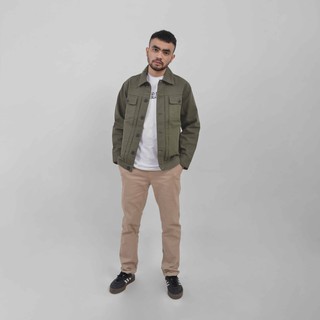 BREY CO Rex Jacket Reseda Green Canvas Solid Jaket Pria BREY CO Rex Jacket Reseda Green Canvas Solid Jaket Pria