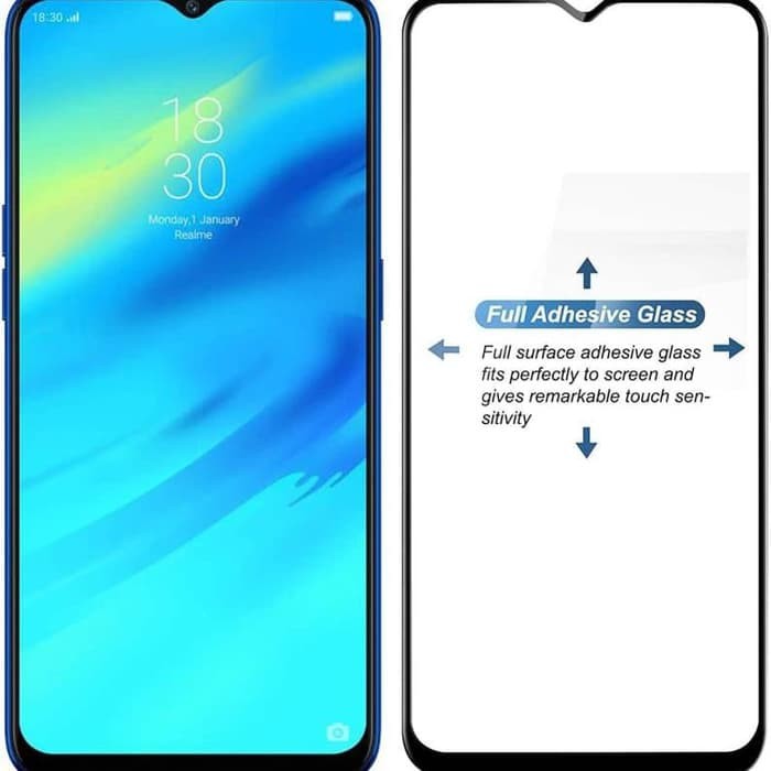 Tempered Glass Full Oppo Realme 2 Pro Anti Gores Kaca Full Layar