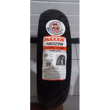 Maxxis M6029 100/80-14 tubles MURAH PROMO Free pentil karet M 6029 W BEAT, VARIO