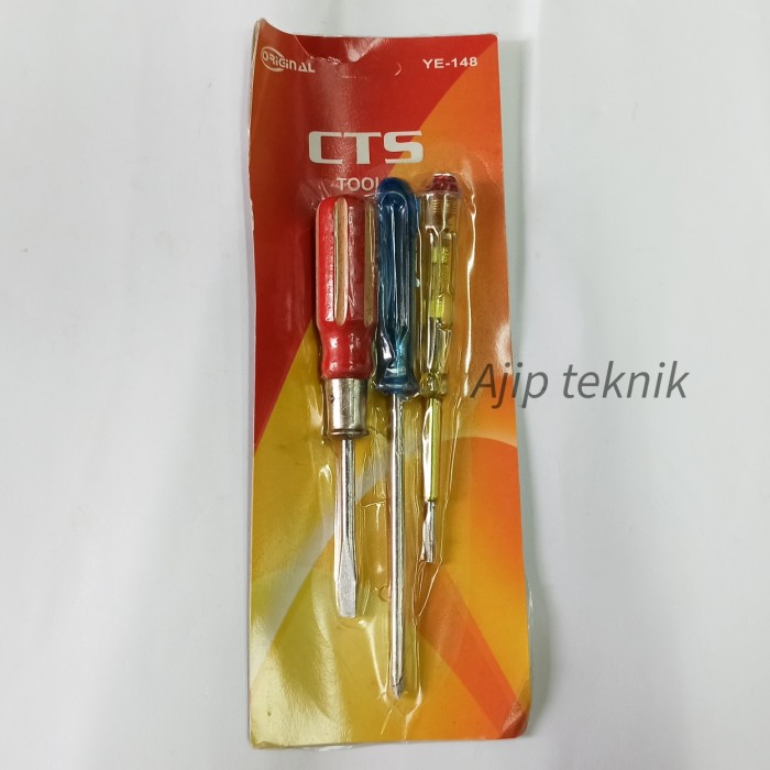 Obeng minus plus tespen obral obeng 3pcs obral termurah