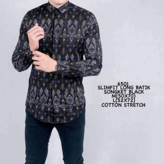 Paling Murah Kemeja Batik Songket Lengan Panjang Premium Batik Songket Dewasa aNqEMJtDXJ7x3O
