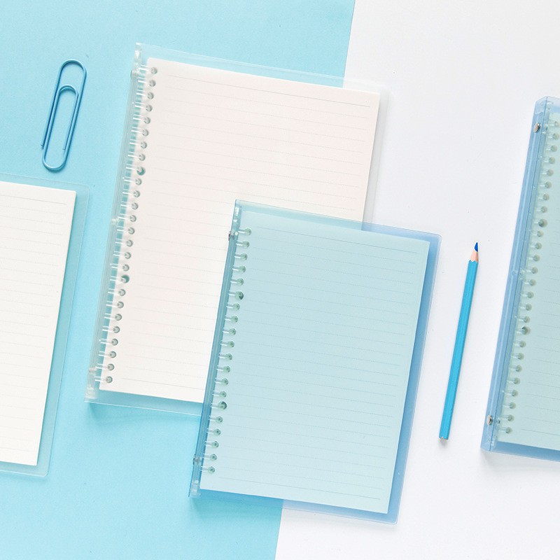 

lkjj CHIHIRO A5/B5 TRANSLUCENT SOFT LOOSE LEAF BINDER NOTEBOOK