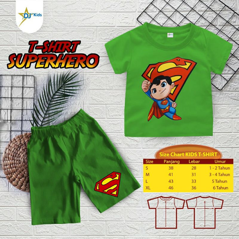 Setelan anak laki-laki superhero/t-shirt superhero