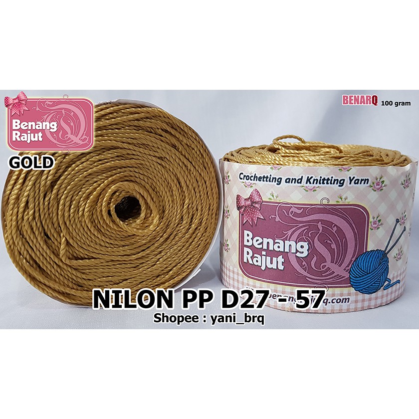 BENANG NILON PP D27 57 GOLD TOKO BENANG RAJUT Q yani_brq