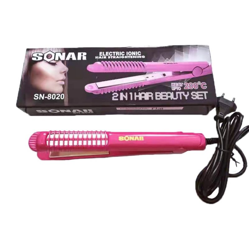 CATOKAN SONAR SN-8020 2IN1 Pelurus/Pengeriting Rambut