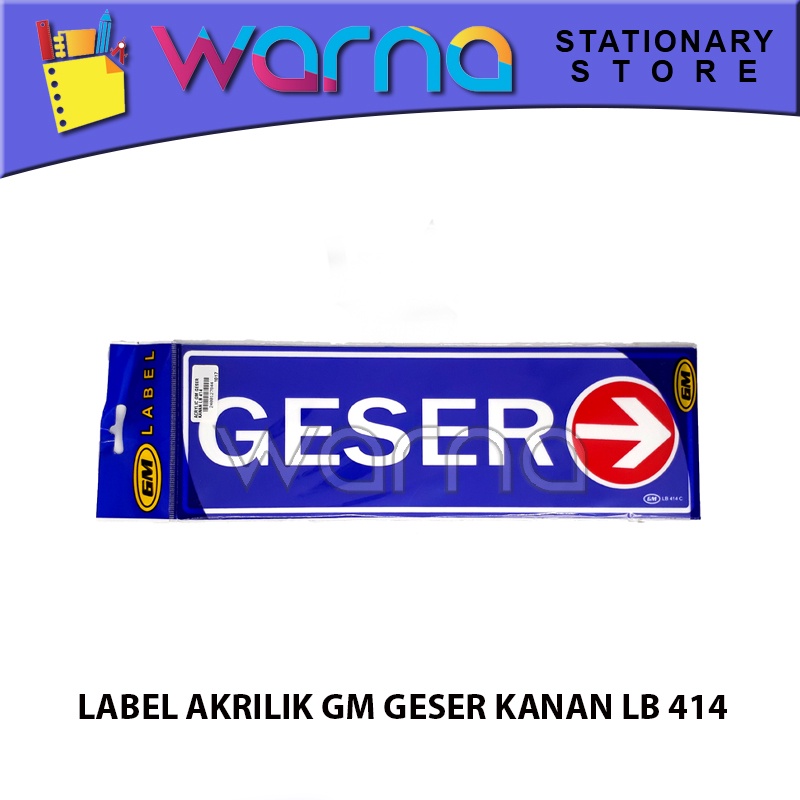 

LABEL ACRYLIC GM GESER KANAN LB 414