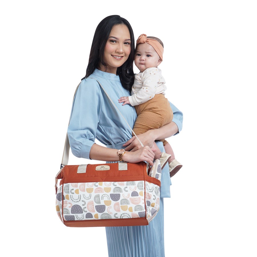 Mom’s Baby Tas Bayi Besar + Tabung Botol Susu Wilona Series - MBT 3050