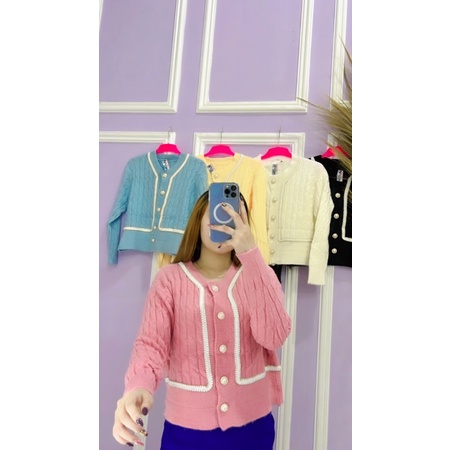 BLAZER CROP BULU RAJUT PREMIUM